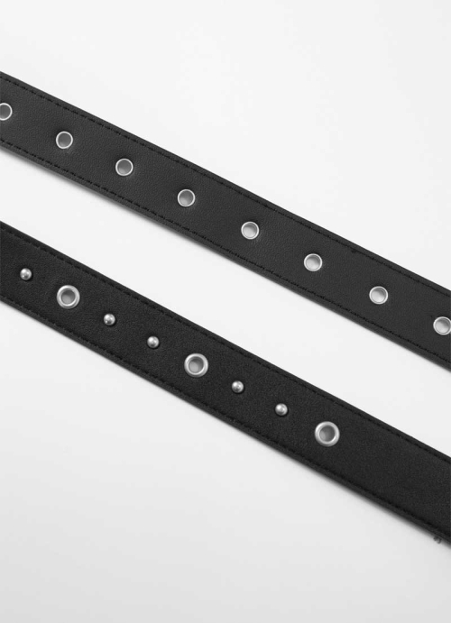 TWINS EYELET BELT / BLACK