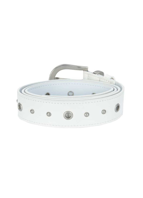TWINS EYELET BELT / WHITE