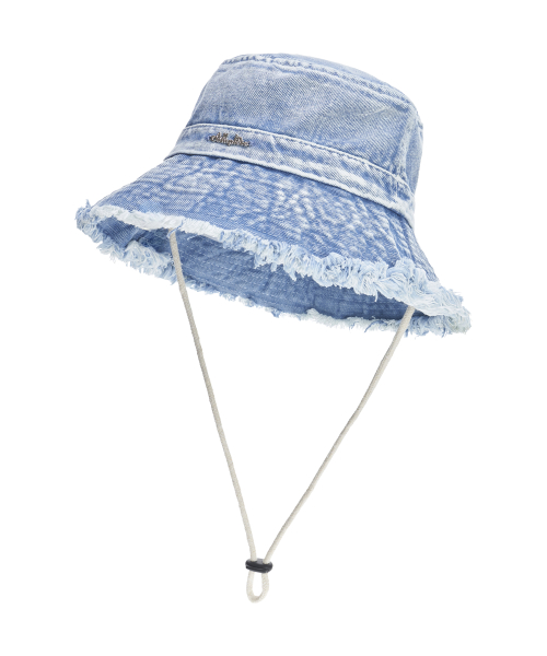 Denim Bleaching Safari Hat (Blue Denim)