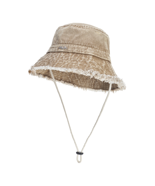 Denim Bleaching Safari Hat (Camel)