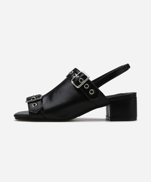 더블 버클 아일렛 샌들 412424008 (5cm/3colors)