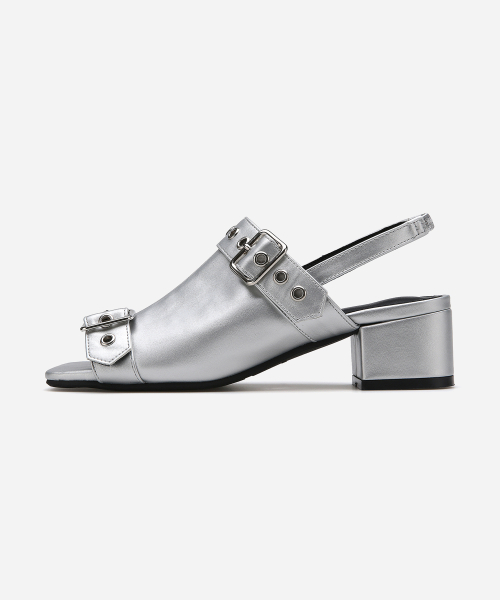 더블 버클 아일렛 샌들 412424008 (5cm/3colors)