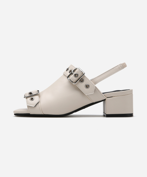 더블 버클 아일렛 샌들 412424008 (5cm/3colors)