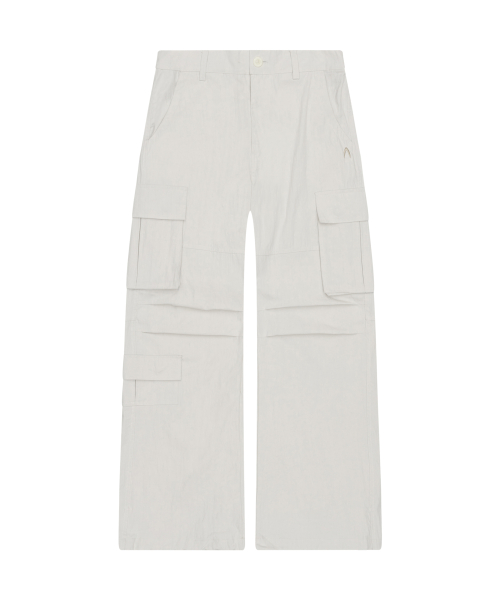 Textured Side Pocket Cargo Pants (Light Gray)