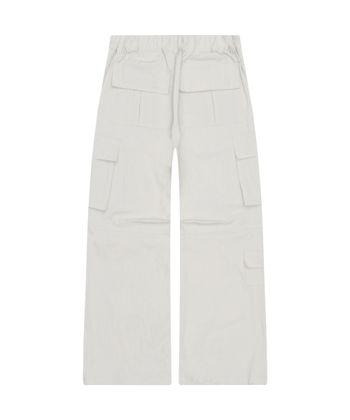 Textured Side Pocket Cargo Pants (Light Gray)