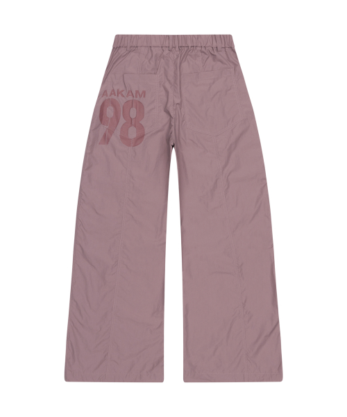 98 Printed Knee Pin-tuck Nylon Pants (Dusty Pink)