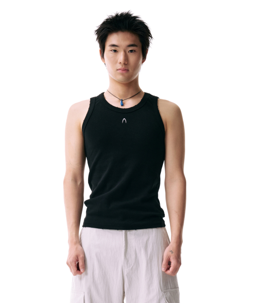 Logo Embroidered Sleeveless (Black)