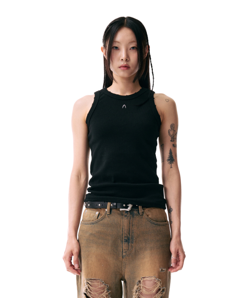 Logo Embroidered Sleeveless (Black)