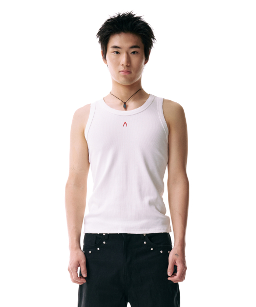 Logo Embroidered Sleeveless (White)