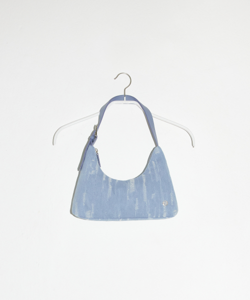 FRINGE HALFMOON BAG - BLUE