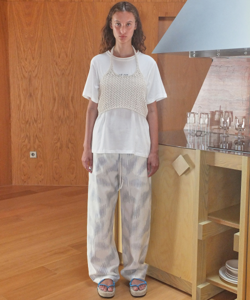 COMFORT STRING WAVE PANTS - GREY