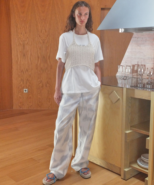 COMFORT STRING WAVE PANTS - GREY