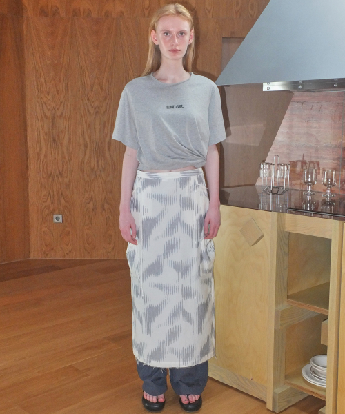 CARGO STRING WAVE SKIRT - GREY
