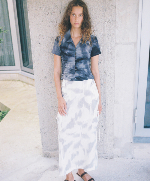 CARGO STRING WAVE SKIRT - GREY