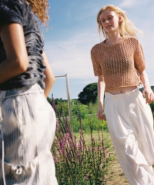 SCOTCH CROP HALF KNIT - ORANGE