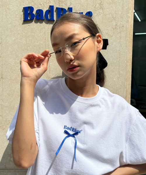 Ribbon Logo Tee White