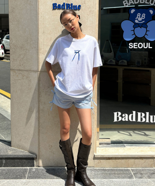 Ribbon Logo Tee White