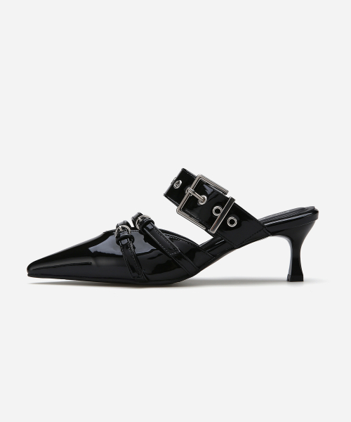 더블 버클 아일렛 뮬 412413001 (6.5cm/2colors)