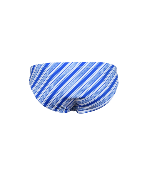 Irregular Stripe swim brief - Ocean Blue