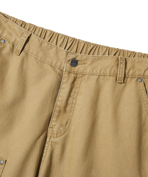 DOUBLE KNEE WORK HALF PANTS_BEIGE