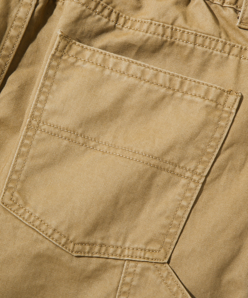 DOUBLE KNEE WORK HALF PANTS_BEIGE