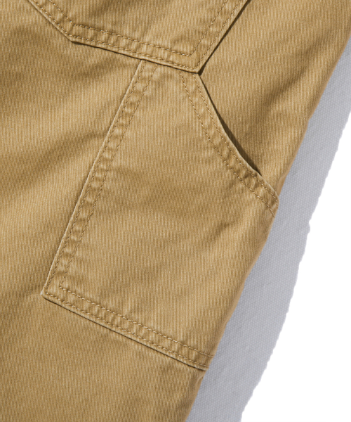 DOUBLE KNEE WORK HALF PANTS_BEIGE