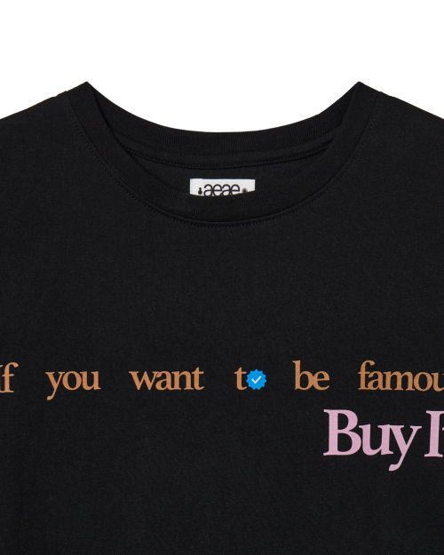 aeae X PEAK BOY BUY IT T-SHIRTS [BLACK]