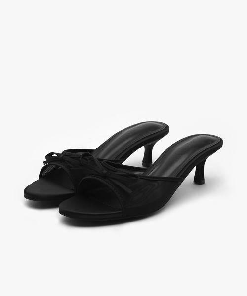 Rene Rin Mesh Ribbon Sandal Mule (5cm)