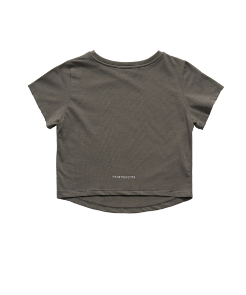 SCOOP TEE / CHARCOAL