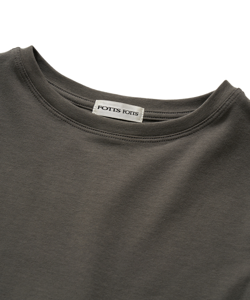 SCOOP TEE / CHARCOAL