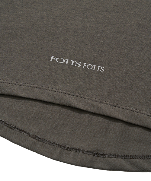 SCOOP TEE / CHARCOAL