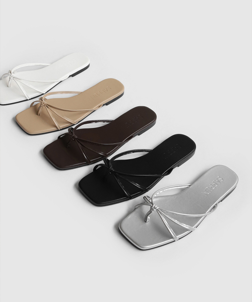 DMarie Square Toe Slippers (1cm)