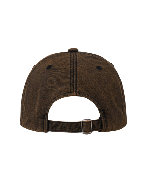 WEB LOGO DAMAGED CAP [DARK BROWN]