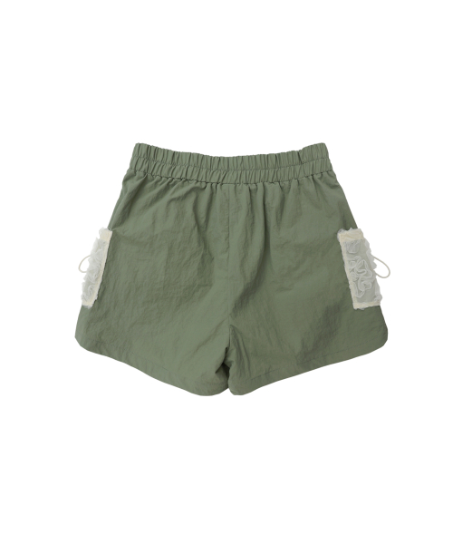 lace cargo pants (khaki)