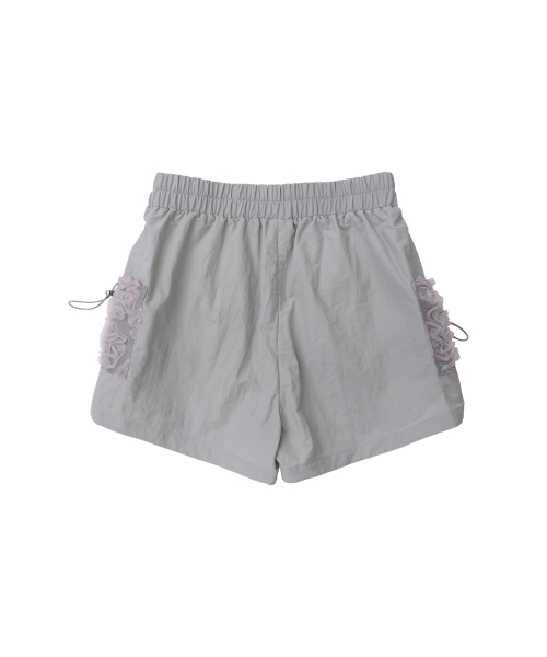 lace cargo pants (gray)
