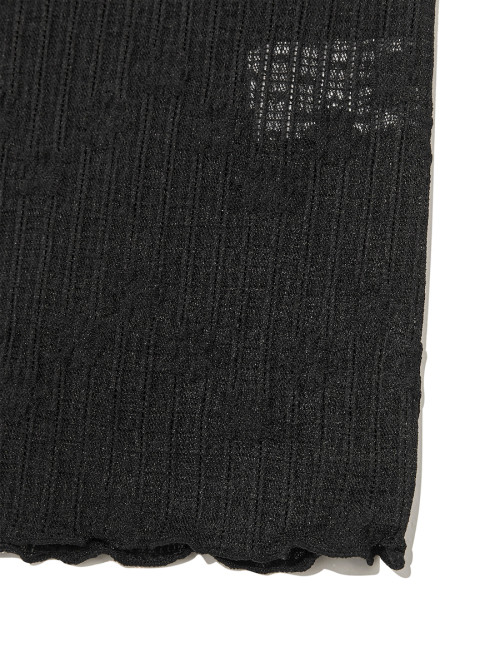 ISLAND SHEER LONG SKIRT (BLACK)