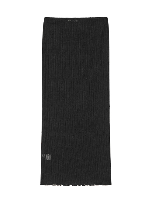 ISLAND SHEER LONG SKIRT (BLACK)