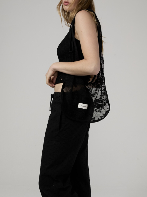 SOPHIES EYELET PANTS (BLACK)