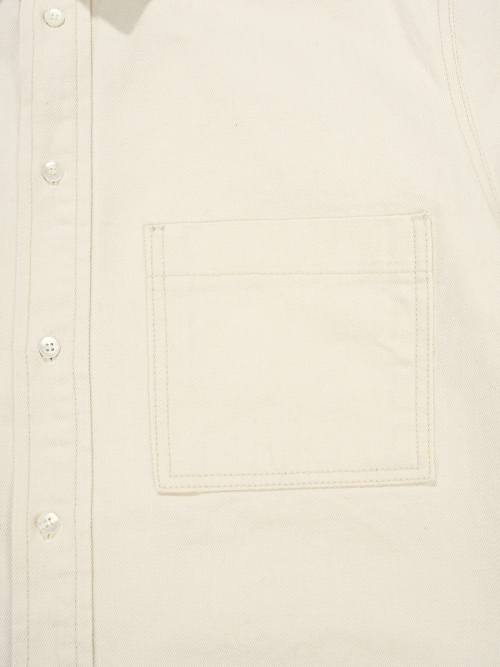 G CLASSIC COTTON TWILL SHIRT (IVORY)