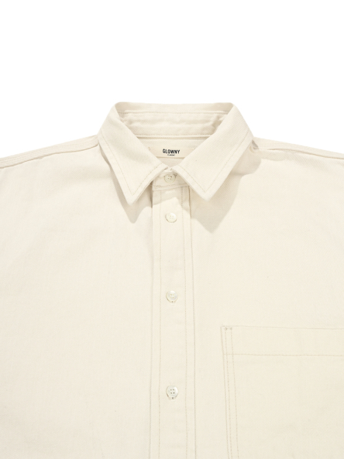 G CLASSIC COTTON TWILL SHIRT (IVORY)