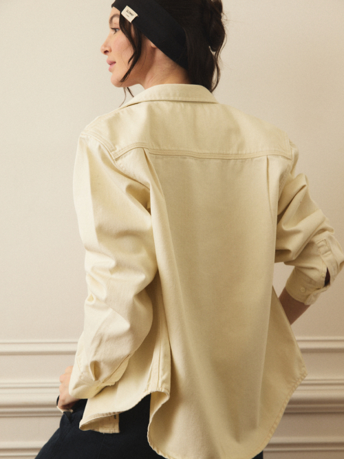 G CLASSIC COTTON TWILL SHIRT (IVORY)