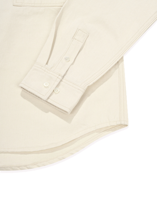 G CLASSIC COTTON TWILL SHIRT (IVORY)