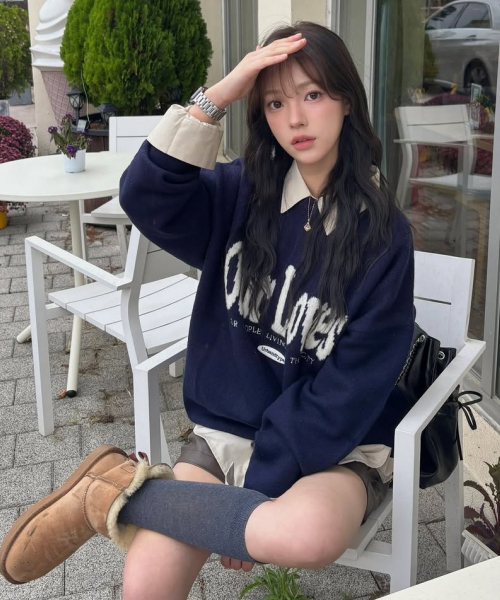 Brushed Love Graphic Pullover Knit