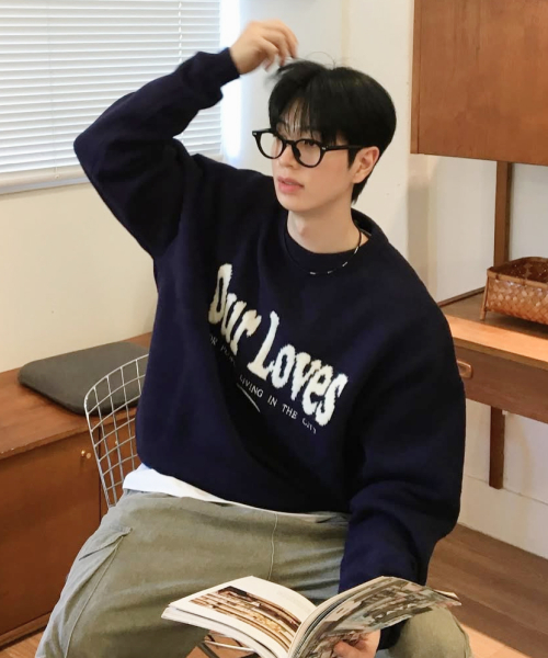 Brushed Love Graphic Pullover Knit