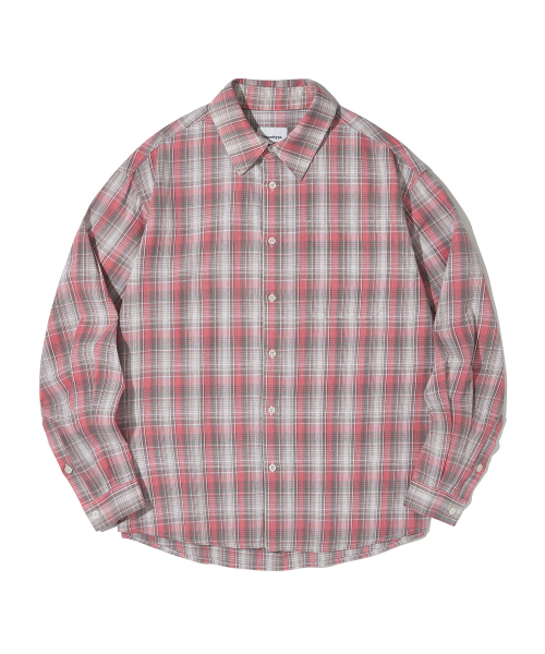 Oversized Check Pocket Shirt