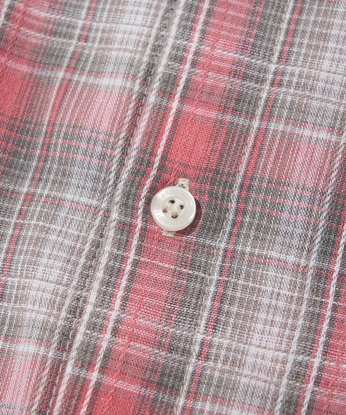 Oversized Check Pocket Shirt