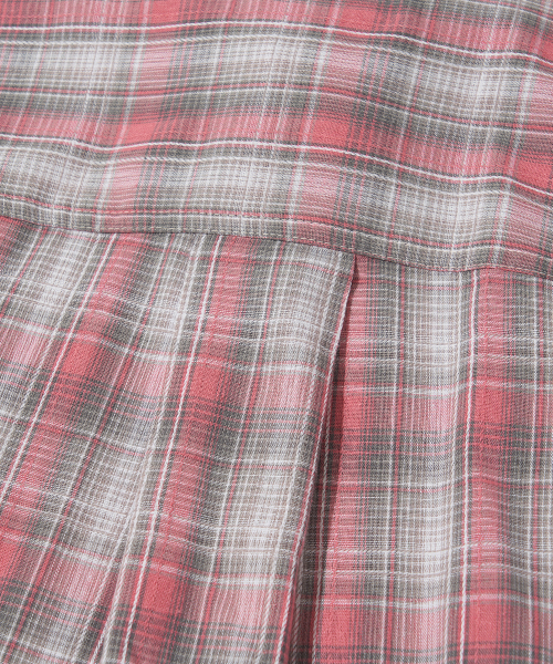 Oversized Check Pocket Shirt
