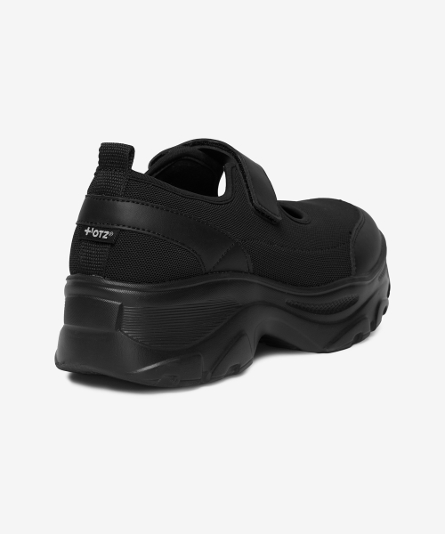 LOMITA Platform Velcro Mary Jane Shoes Black OZSQGA104B