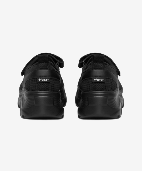 LOMITA Platform Velcro Mary Jane Shoes Black OZSQGA104B