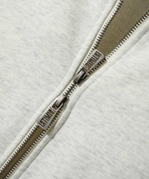 ASI FOUR-SEASON ESSENTIAL SWEAT HOODED ZIP-UP_WHITE MELANGE